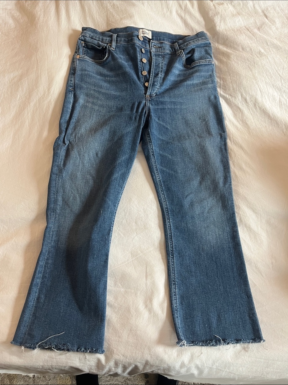 Citizens of Humanity Women's Classic Mid-Rise Button-Fly Jeans — Medium Blue